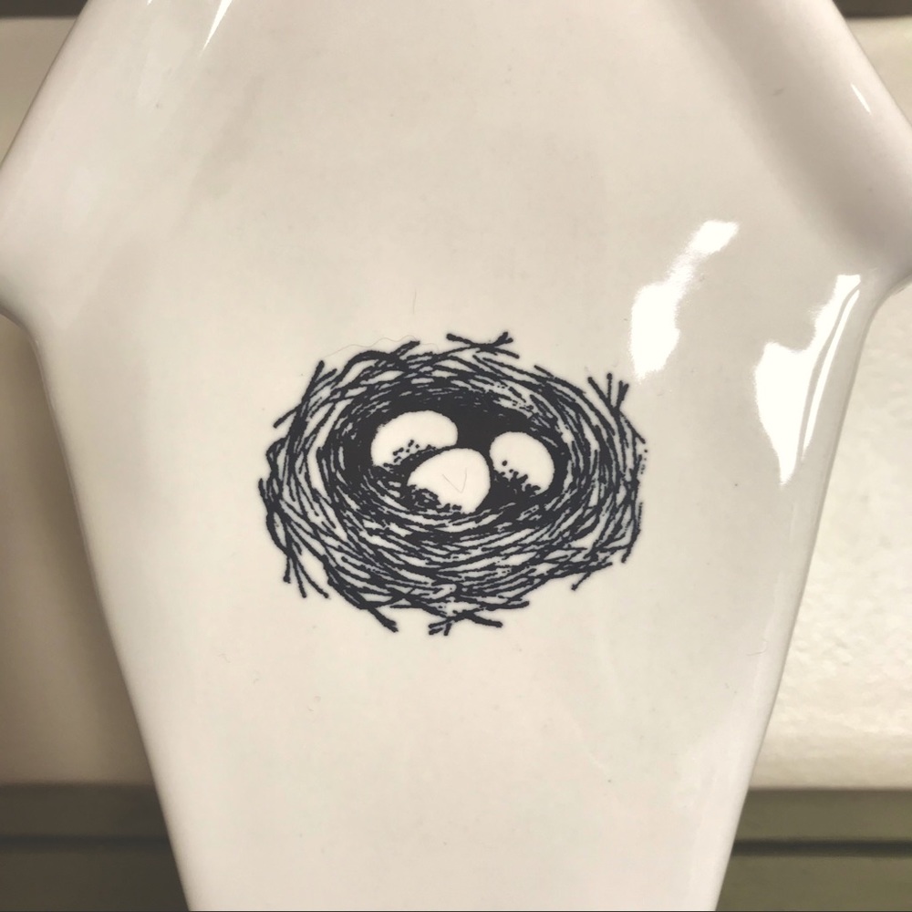 NEW Rae Dunn REST Ceramic Birdhouse Bird House 9” - Picture 5 of 8